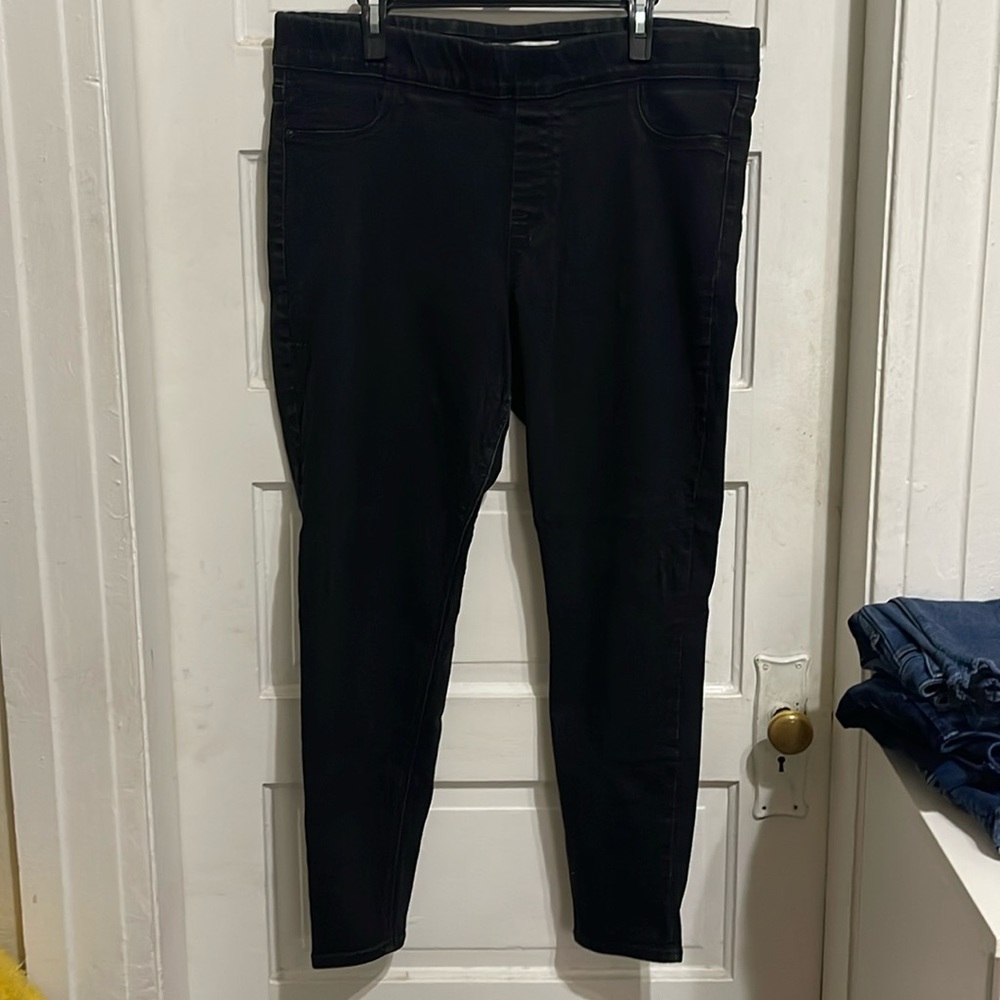 Old navy black skinny jeans jegging sz 18